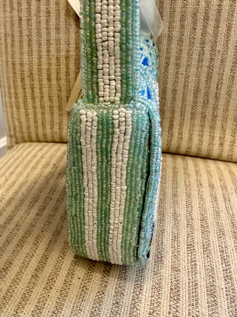 Made in India Light Blue Beaded Sailboat Shoulder Bag - Picture 5 of 8